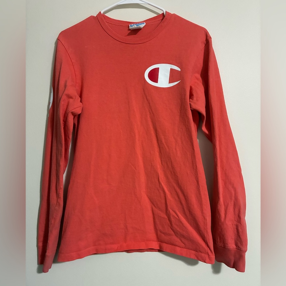Champion Salmon/Orange Long Sleeve Tee